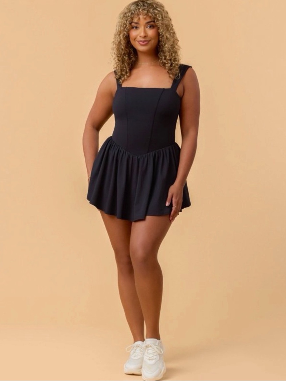 Blogilates Target princess bow back black casual athletic dress. Plus size 1X 2X